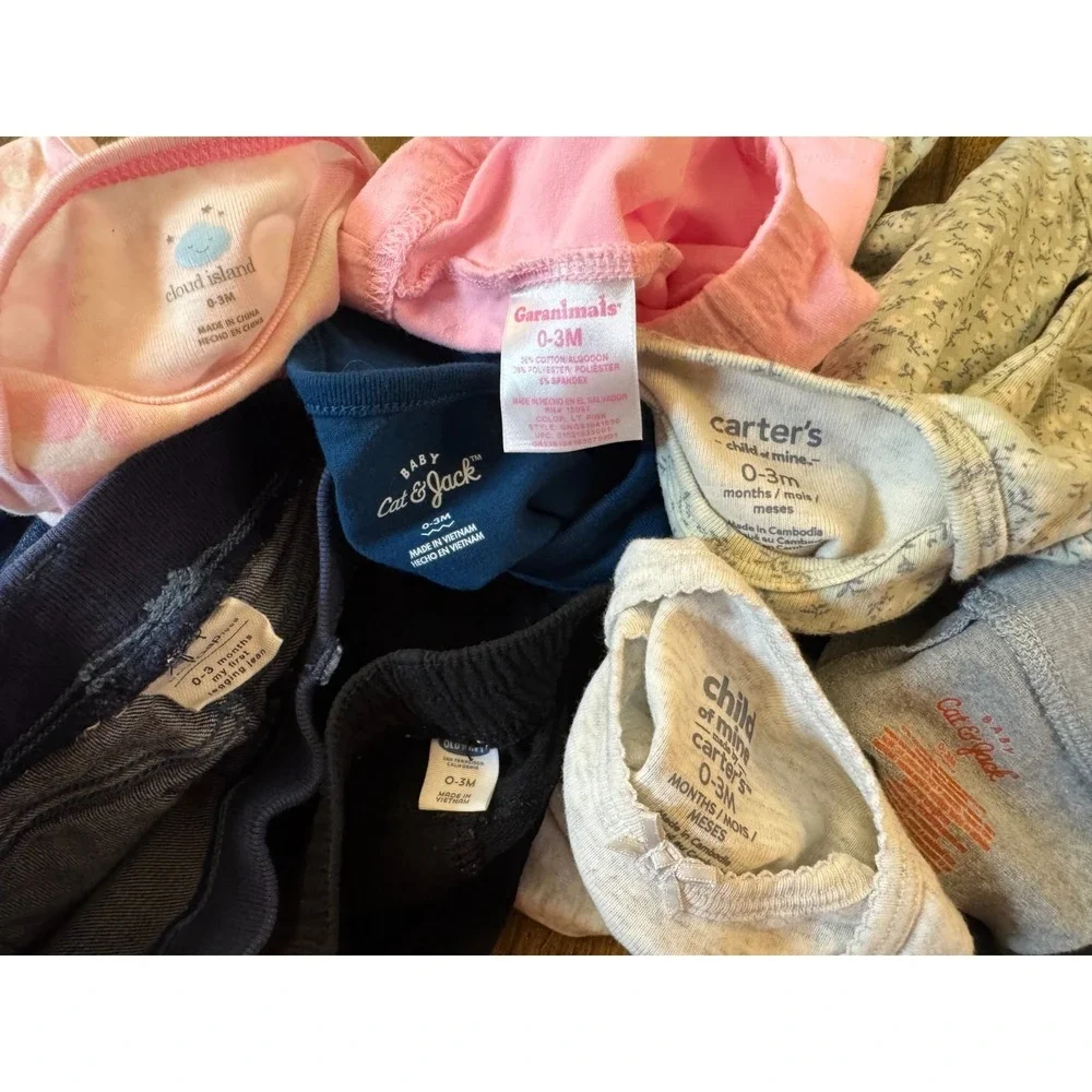 Baby Girl Clothes 0/3 Months Pants Jeans Bodysuit Shirts Outfits Long Sleeve Lot